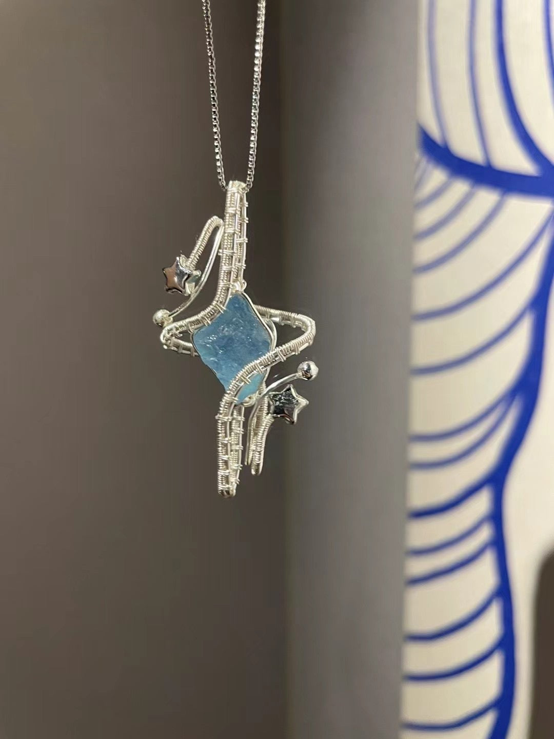 Aquamarine Starfall Necklace