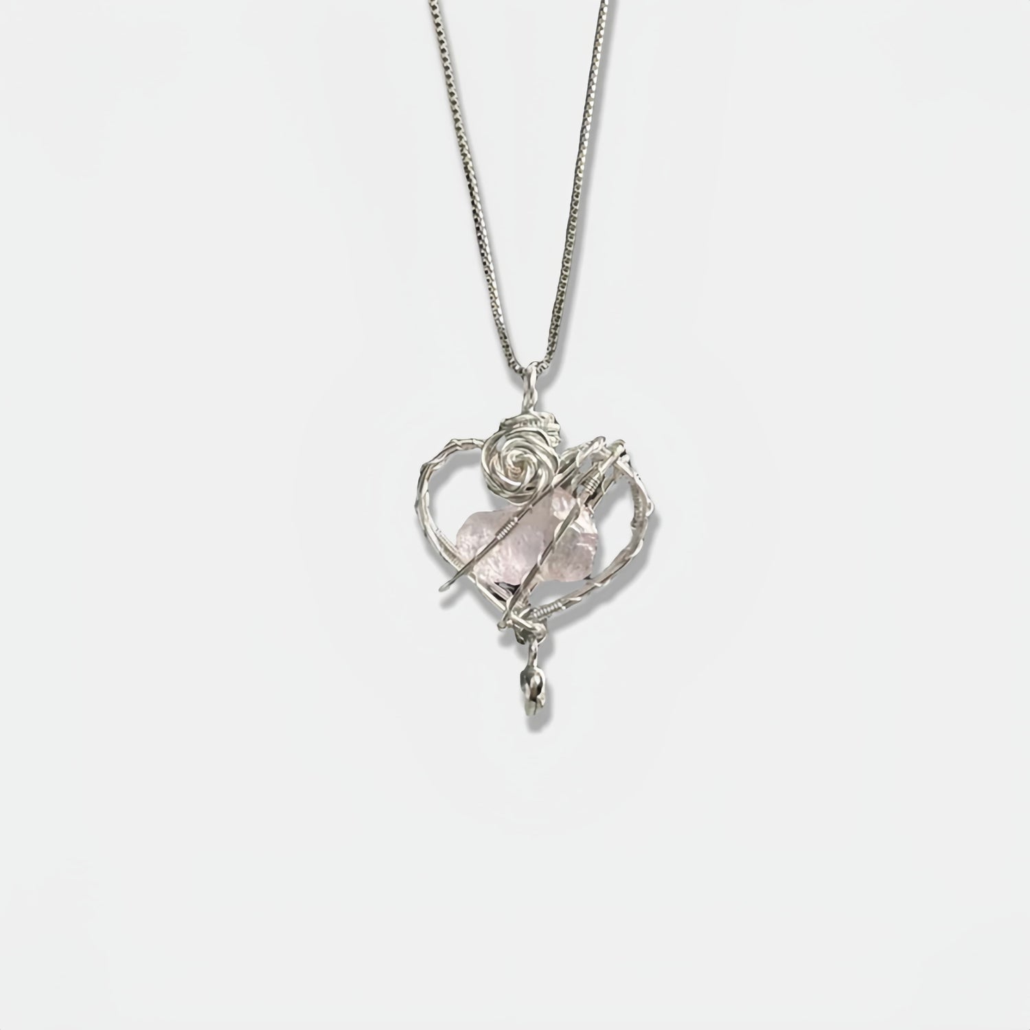 Rose Quartz Heart Pendant