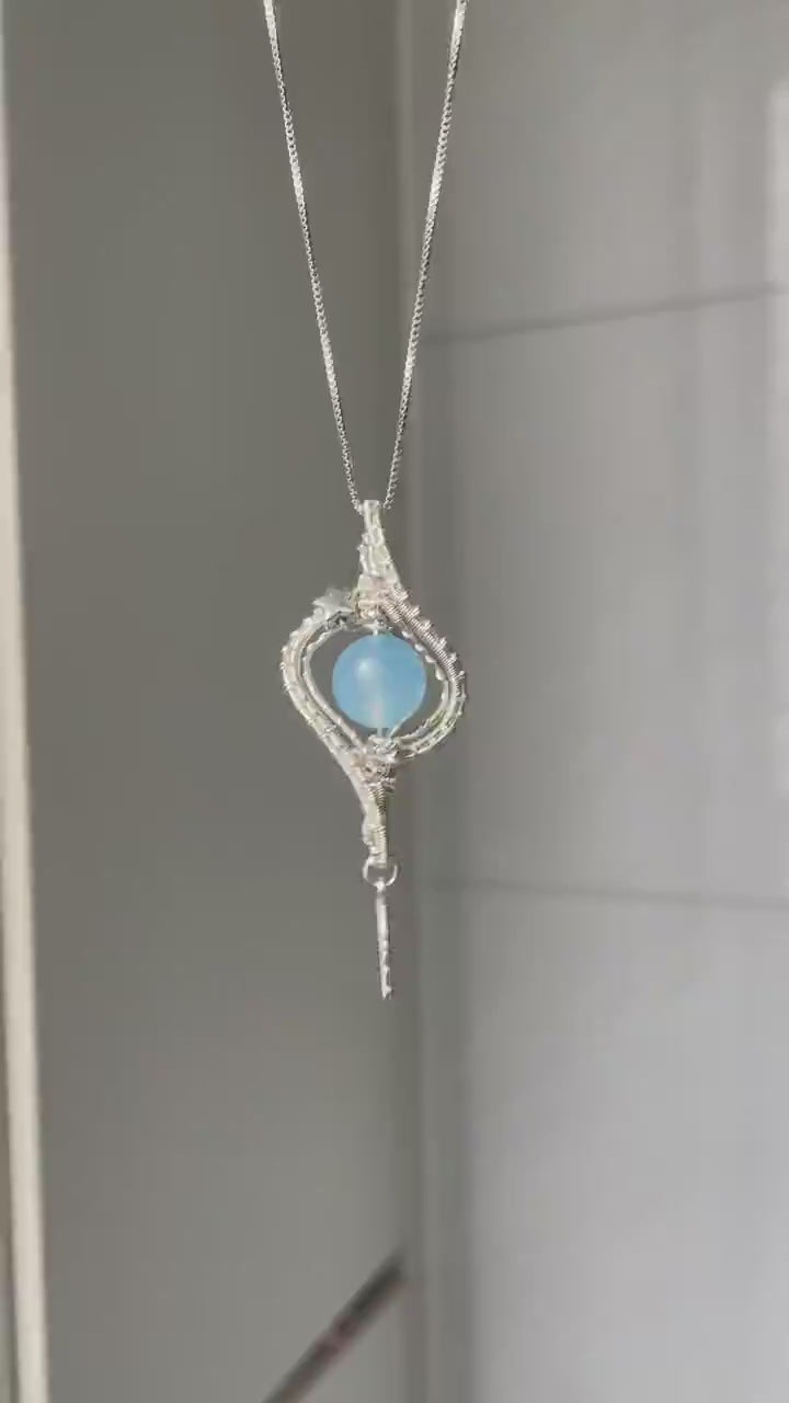 Aquamarine Galaxy Pendant